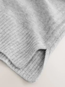 Gris - Sweat à capuche en maille de grossesse