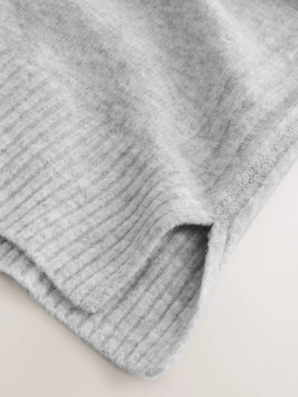 Gris - Sweat à capuche en maille de grossesse