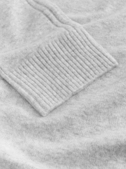 Gris - Sweat à capuche en maille de grossesse