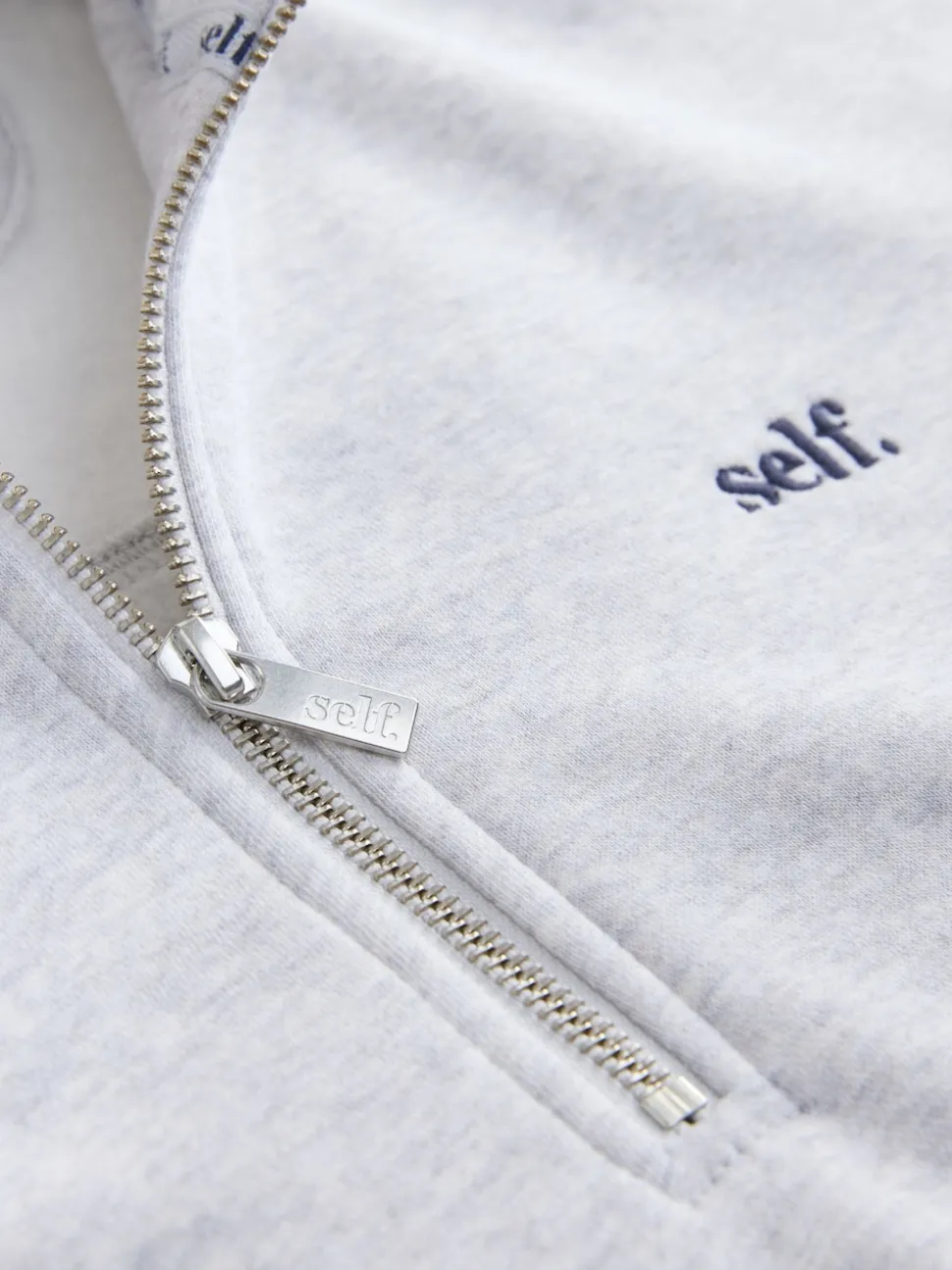 Gris - Sweat à col zippé