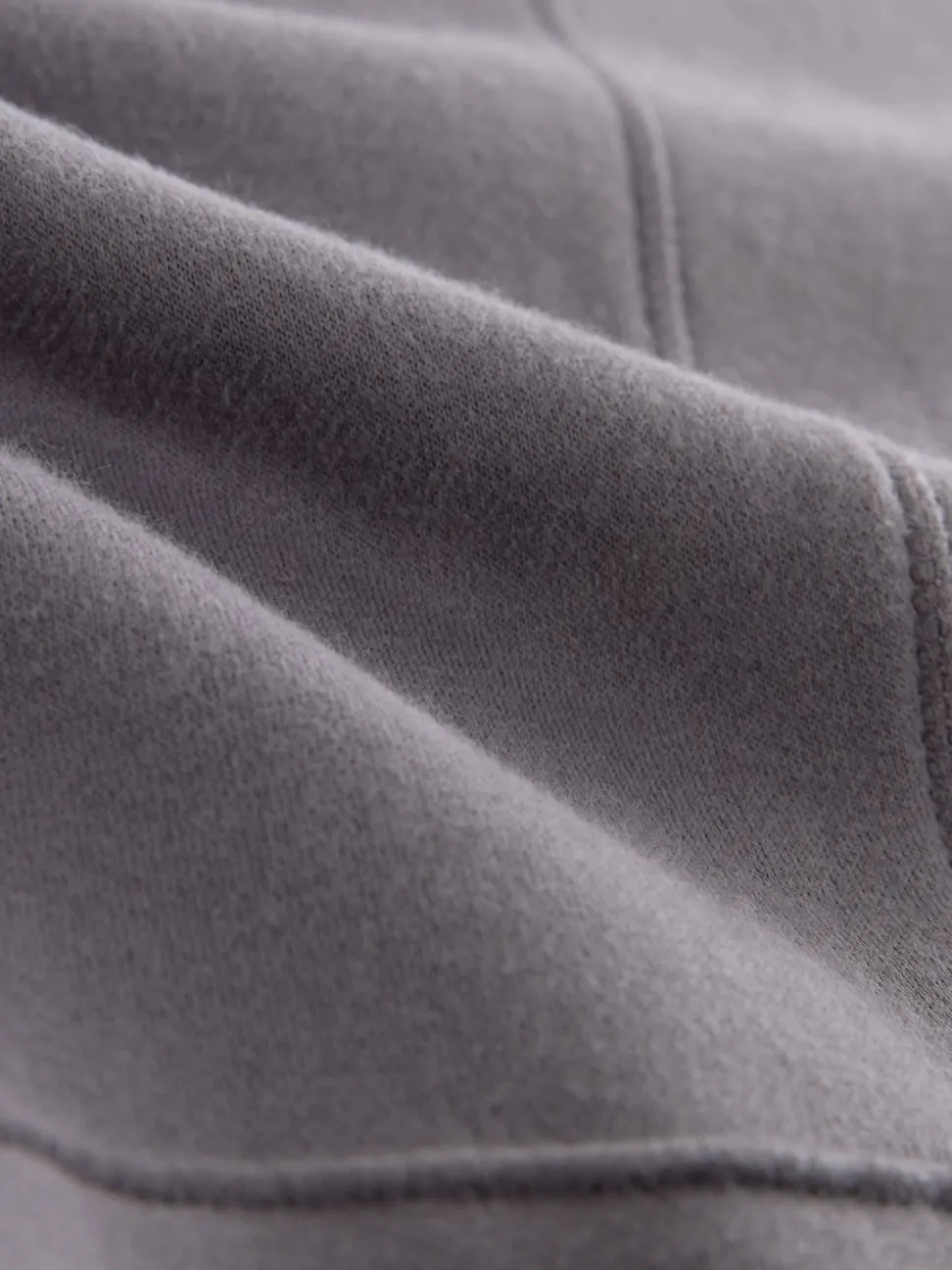 Gris - Sweat-shirt à capuche long actif à coutures apparentes ultra-doux avec poches
