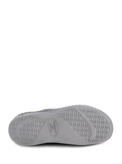 Gris - Totes Ladies Isotoner Popcorn Turnover Open Toe Slippers