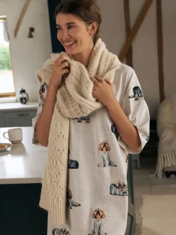 Gris Charlie le Cockapoo - Chemise de nuit en coton