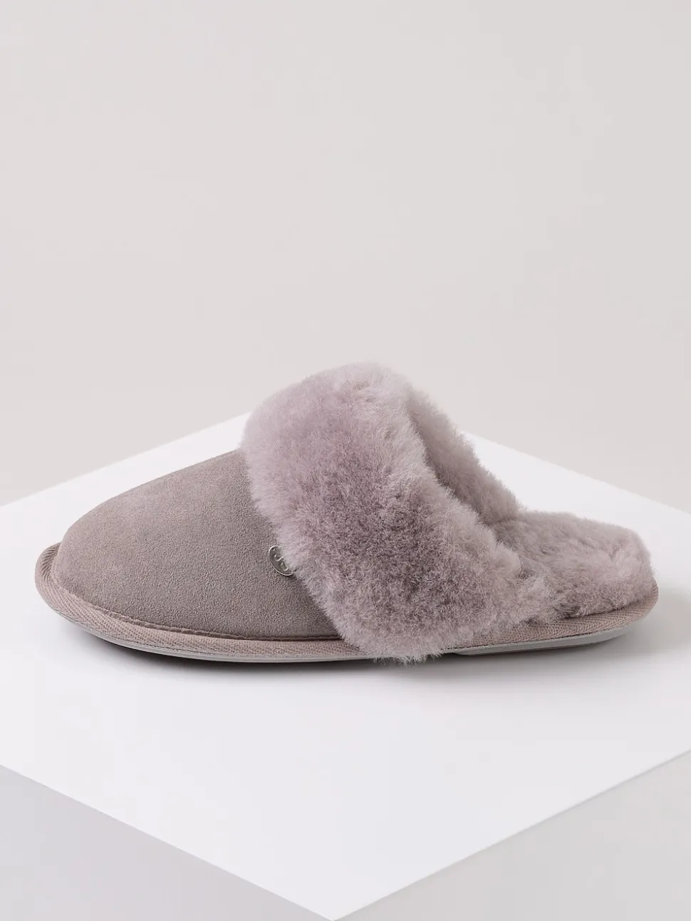 Gris clair - Chaussons Just Sheepskin Duchess femme en peau de mouton