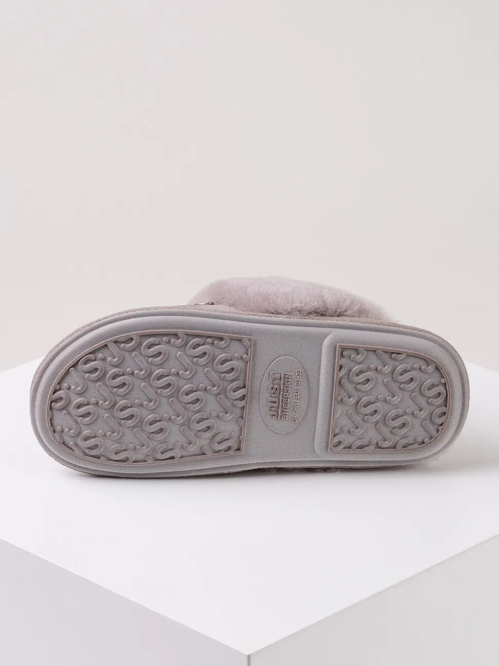 Gris clair - Chaussons Just Sheepskin Duchess femme en peau de mouton