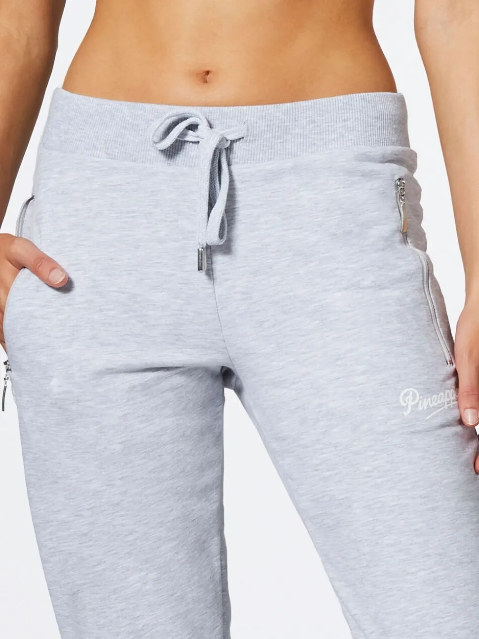Gris clair - Joggers Skinny Zip à l'ananas