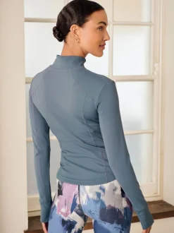 Gris d'ardoise - Veste de yoga Active Sports zippée
