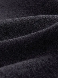 Gris de charbon de bois - Jupe courte coordonnée en chenille à coutures