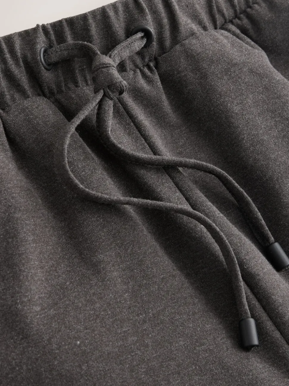 Gris de charbon de bois - Joggings à jambe large en jersey
