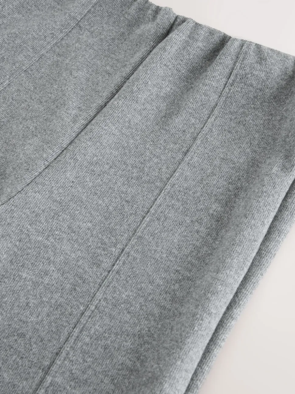 Gris de charbon de bois - Pantalon ample en maille côtelée super doux