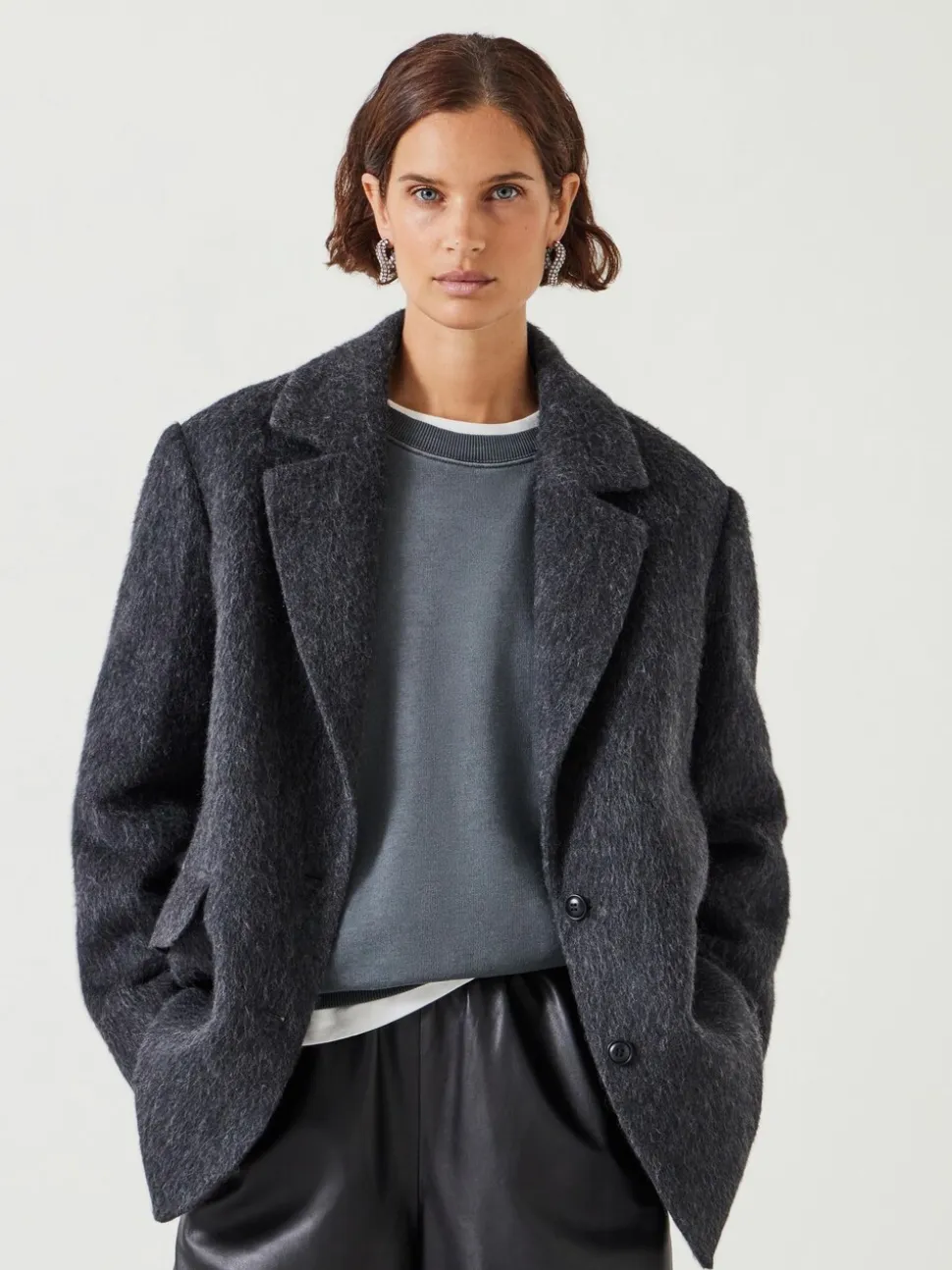 Gris et noir - Hush Jayde Blazer en laine italienne
