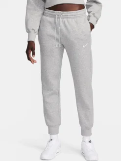 Gris foncé chiné - Jogging Nike Phoenix en polaire taille mi-haute