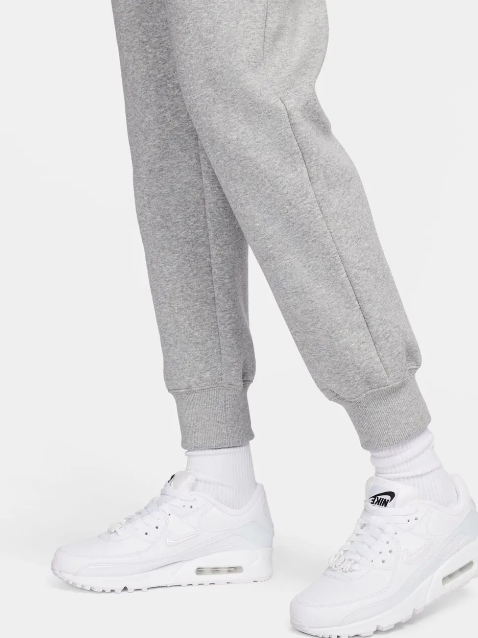 Gris foncé chiné - Jogging Nike Phoenix en polaire taille mi-haute