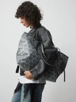 Gris imprimé - Sac à bandoulière