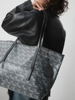 Gris imprimé - Sac à bandoulière