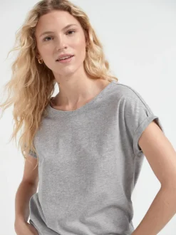 Gris/Blanc/Noir/Bleu marine/Vert kaki - Lot de 5 T-shirts à mancherons