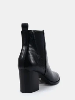 Ground noires - Novo Bottes Chelsea à talon carré Jessie Coupe large