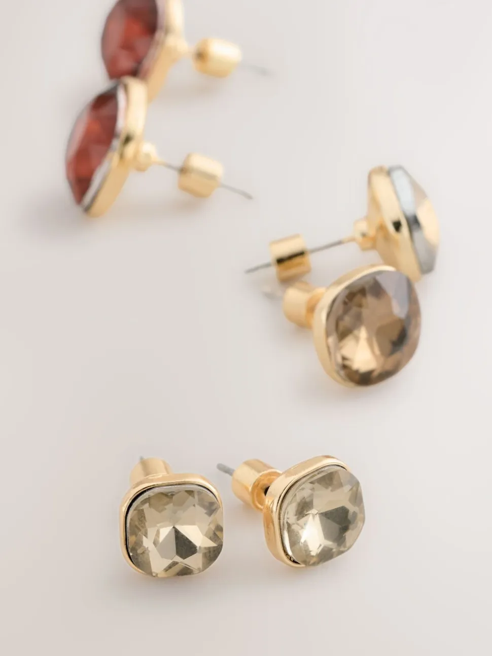Gunmetal - Lot de 3 boucles d’oreilles à clous bijoux