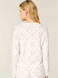 Haut de pyjama Hollister Cosy blanc à manches longues