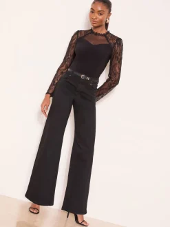 Haut Lipsy manches longues en dentelle