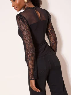 Haut Lipsy manches longues en dentelle