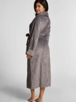 Hunkemoller Peignoir gris en polaire douce