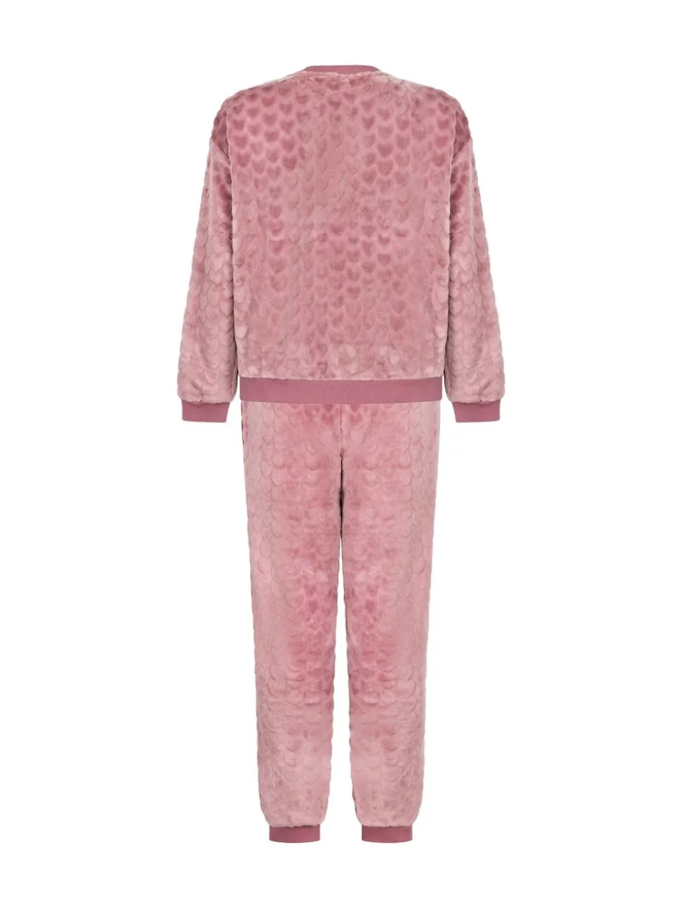 Hunkemoller pyjama violet en polaire cœur