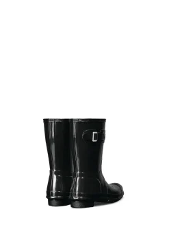 Hunter Womens Original Short Gloss Noir Wellies