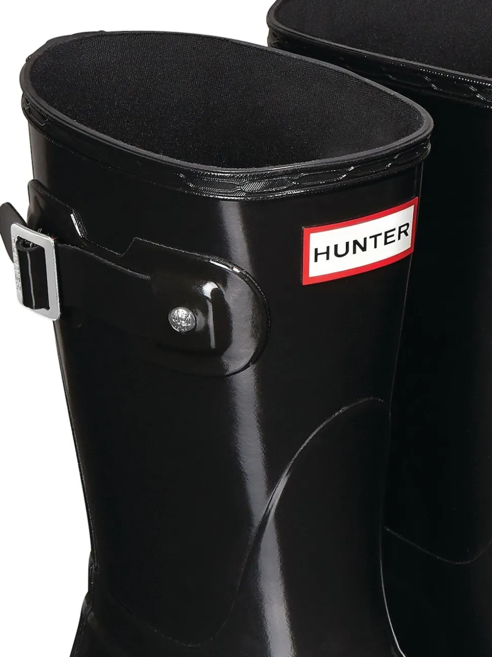 Hunter Womens Original Short Gloss Noir Wellies