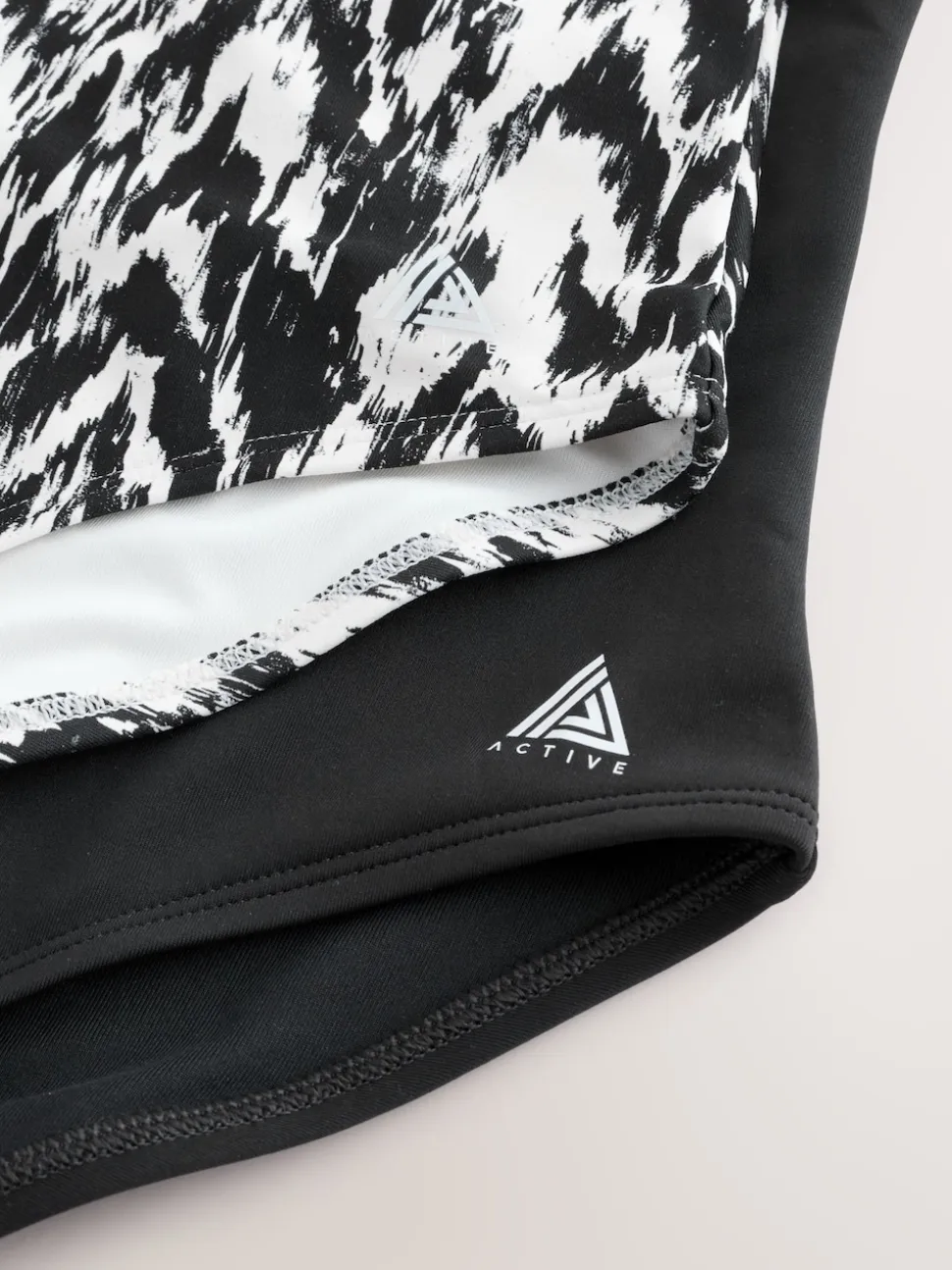 Ikat noir/monochrome - Lot de 2 maillots de bain à col montant