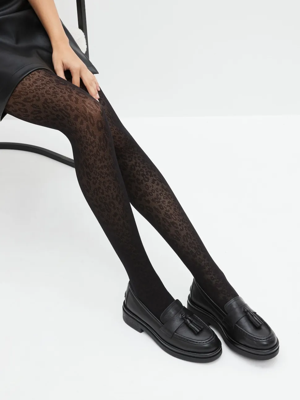 Impression animale noire - Patron Collants 1 Pack