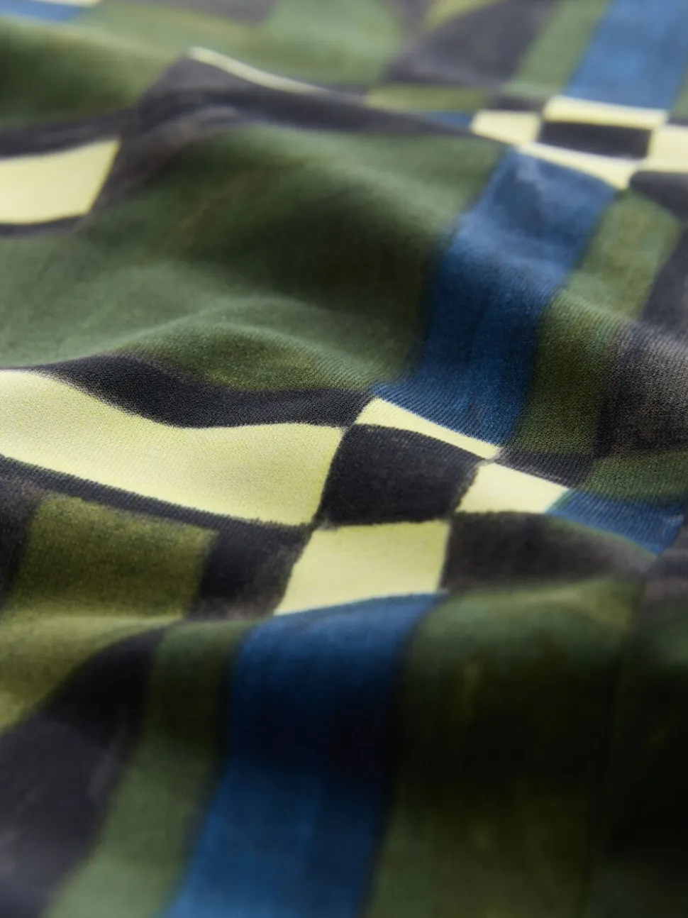 Impression geo verte - Mini robe A-Line à manches longues