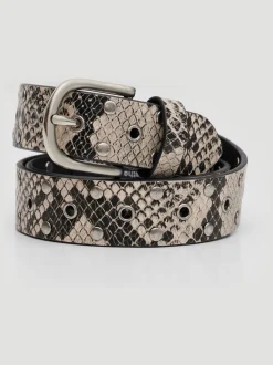 Imprimé animal - Ceinture Hush en cuir cloutée à œillets