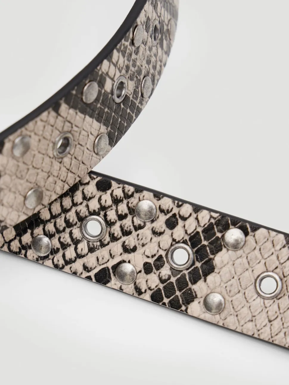 Imprimé animal - Ceinture Hush en cuir cloutée à œillets