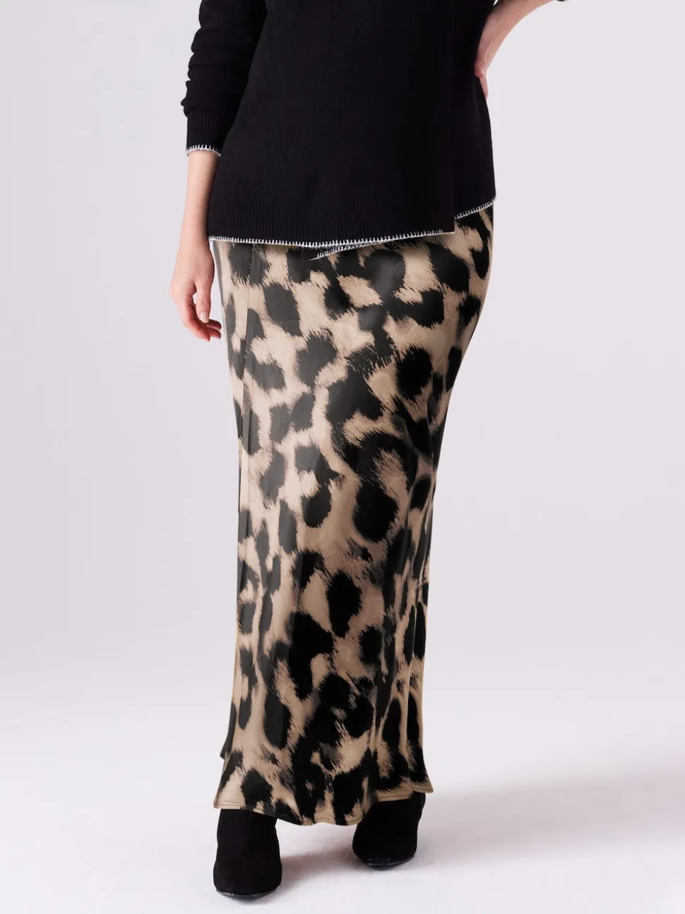Imprimé animal - Maternité Satin Maxi Jupes