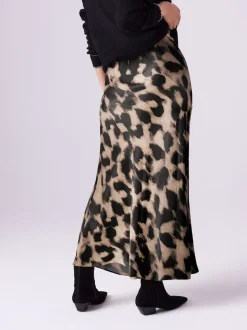 Imprimé animal - Maternité Satin Maxi Jupes
