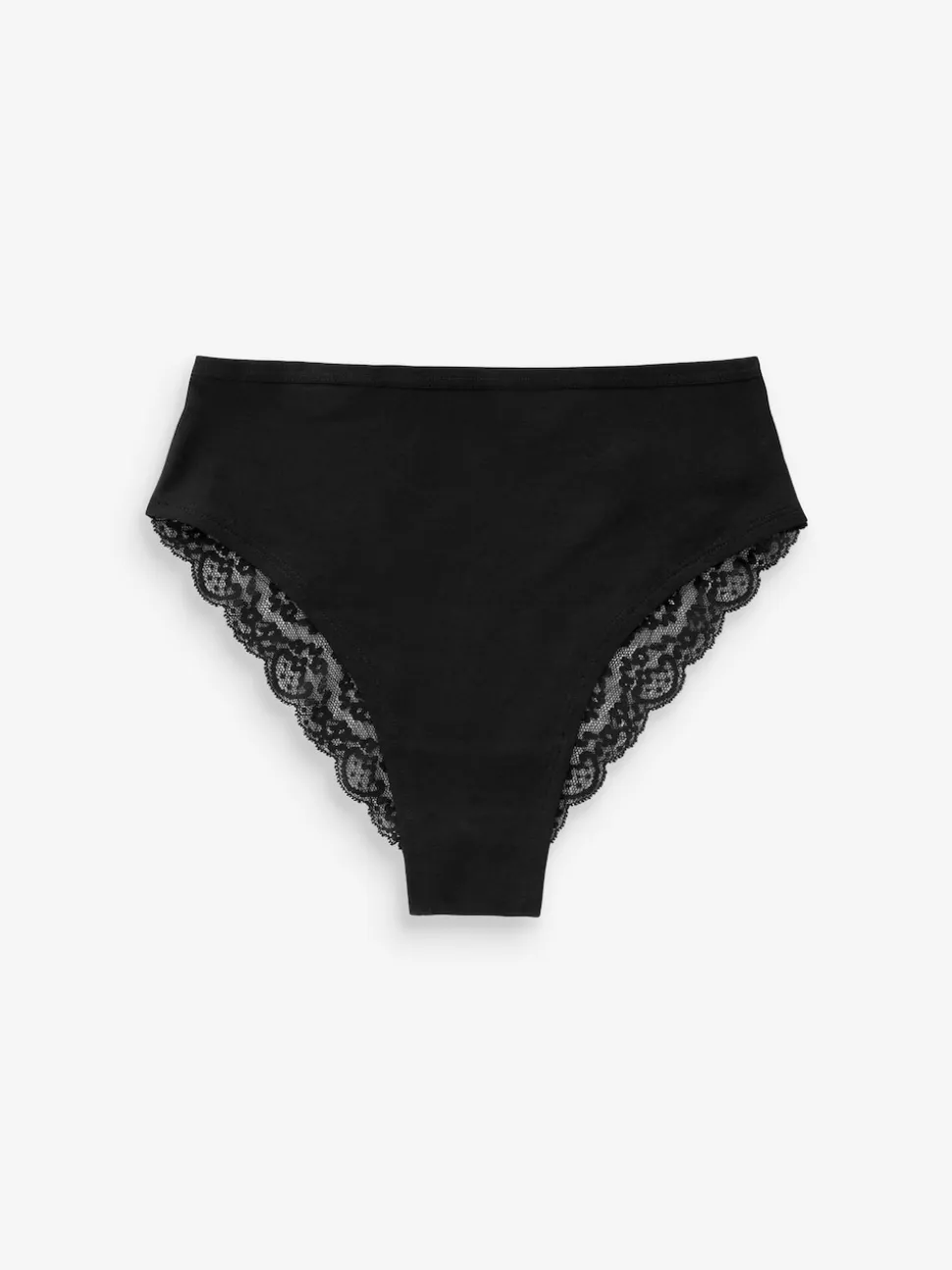 Imprimé cœurs noir/rose - Lot de 4 culottes en coton et dentelle