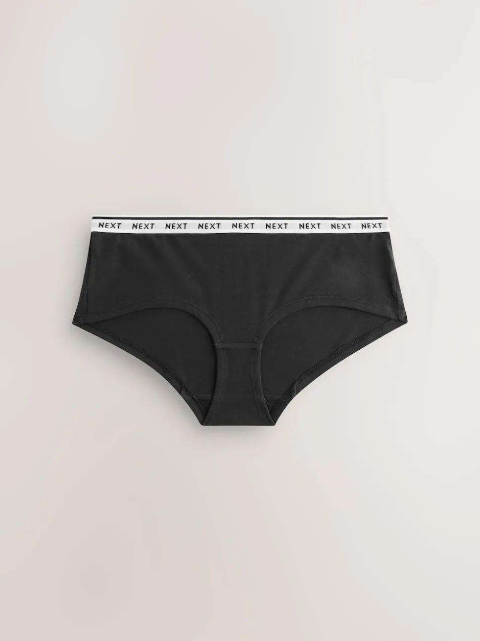 Imprimé floral noir / blanc - Lot de 4 culottes à logo en coton