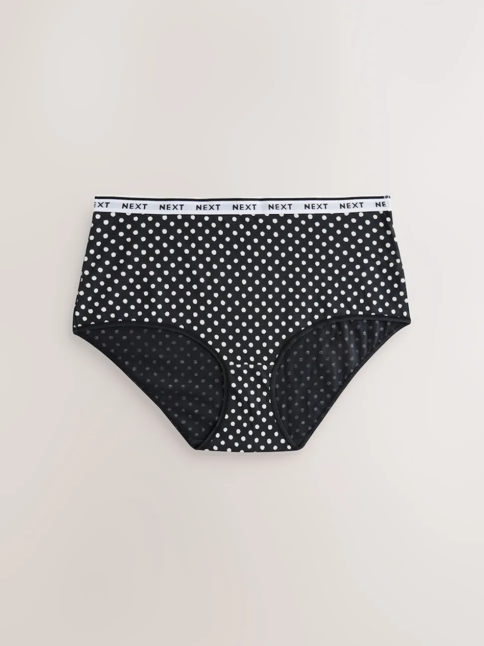Imprimé floral noir / blanc - Lot de 4 culottes à logo en coton