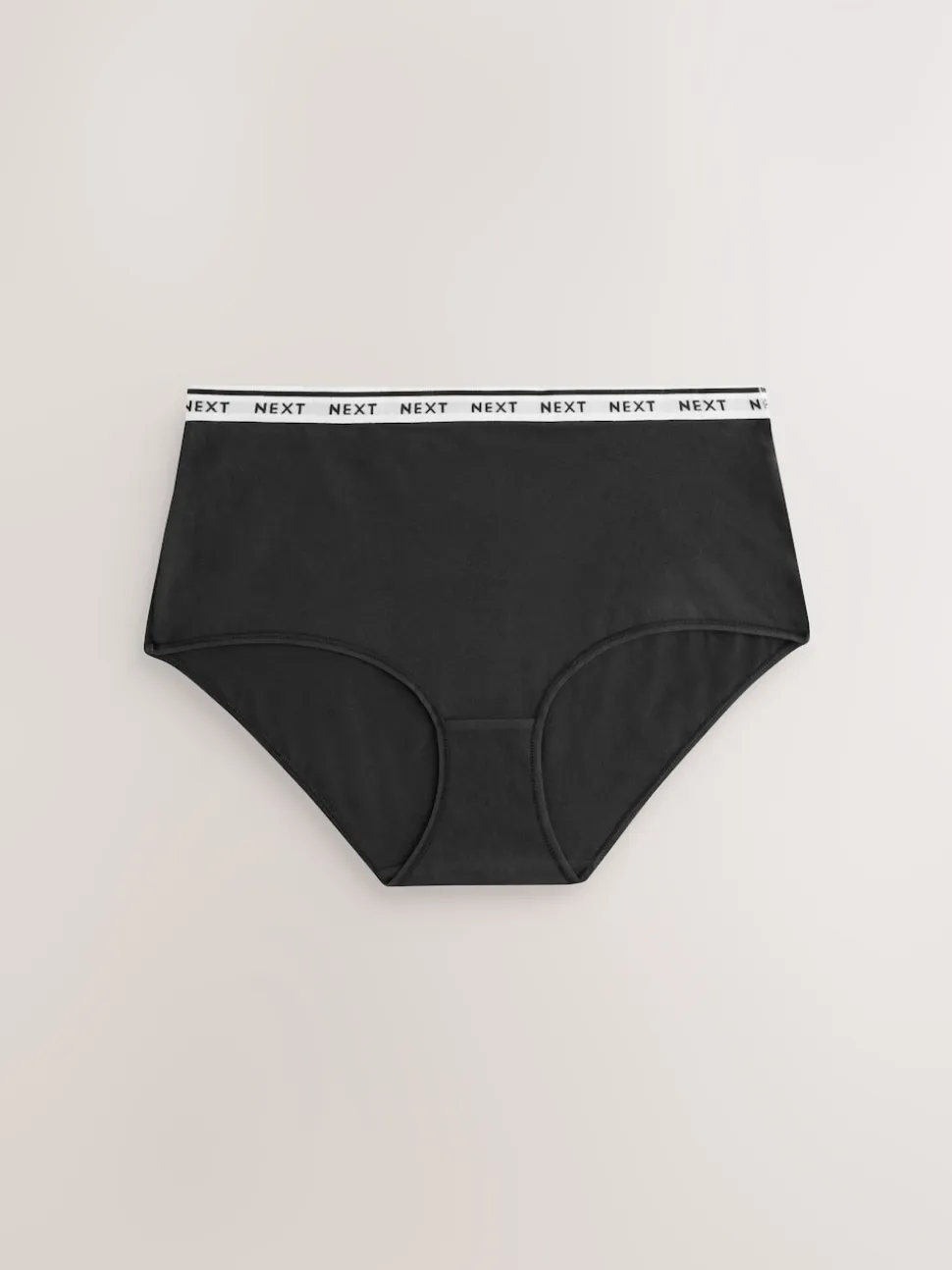 Imprimé floral noir / blanc - Lot de 4 culottes à logo en coton