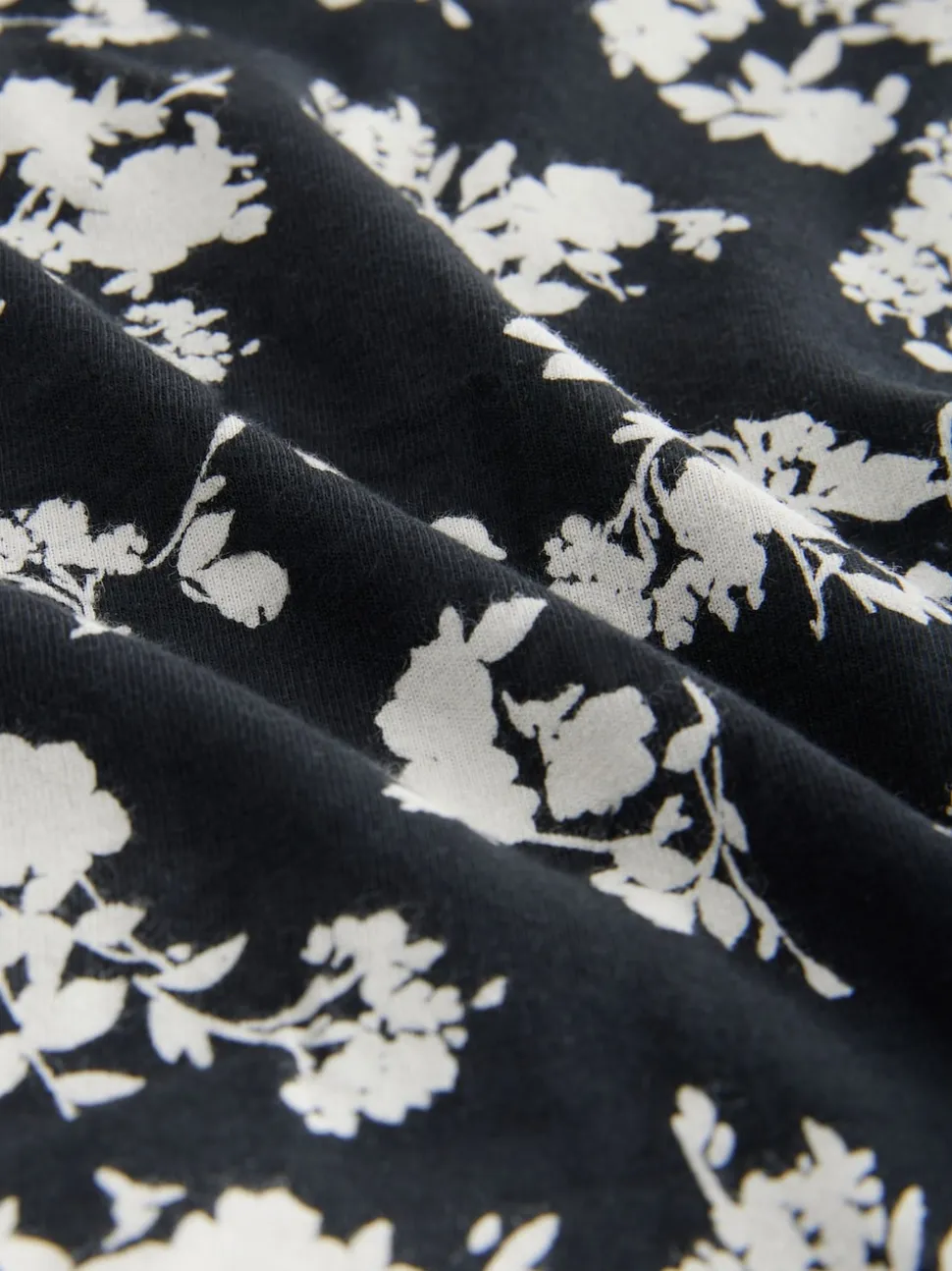 Imprimé floral noir / blanc - Lot de 4 culottes à logo en coton
