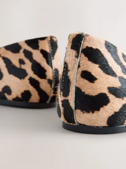 Imprimé Léopard - Ballerines bout rond en cuir