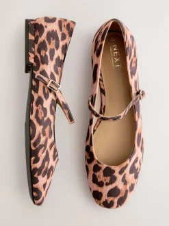 Imprimé Léopard - Chaussures Mary Jane à bout rond