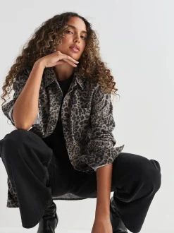 Imprimé Léopard - Chemises oversize en Denim