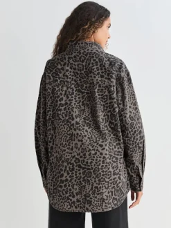 Imprimé Léopard - Chemises oversize en Denim