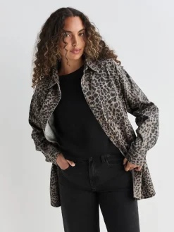 Imprimé Léopard - Chemises oversize en Denim