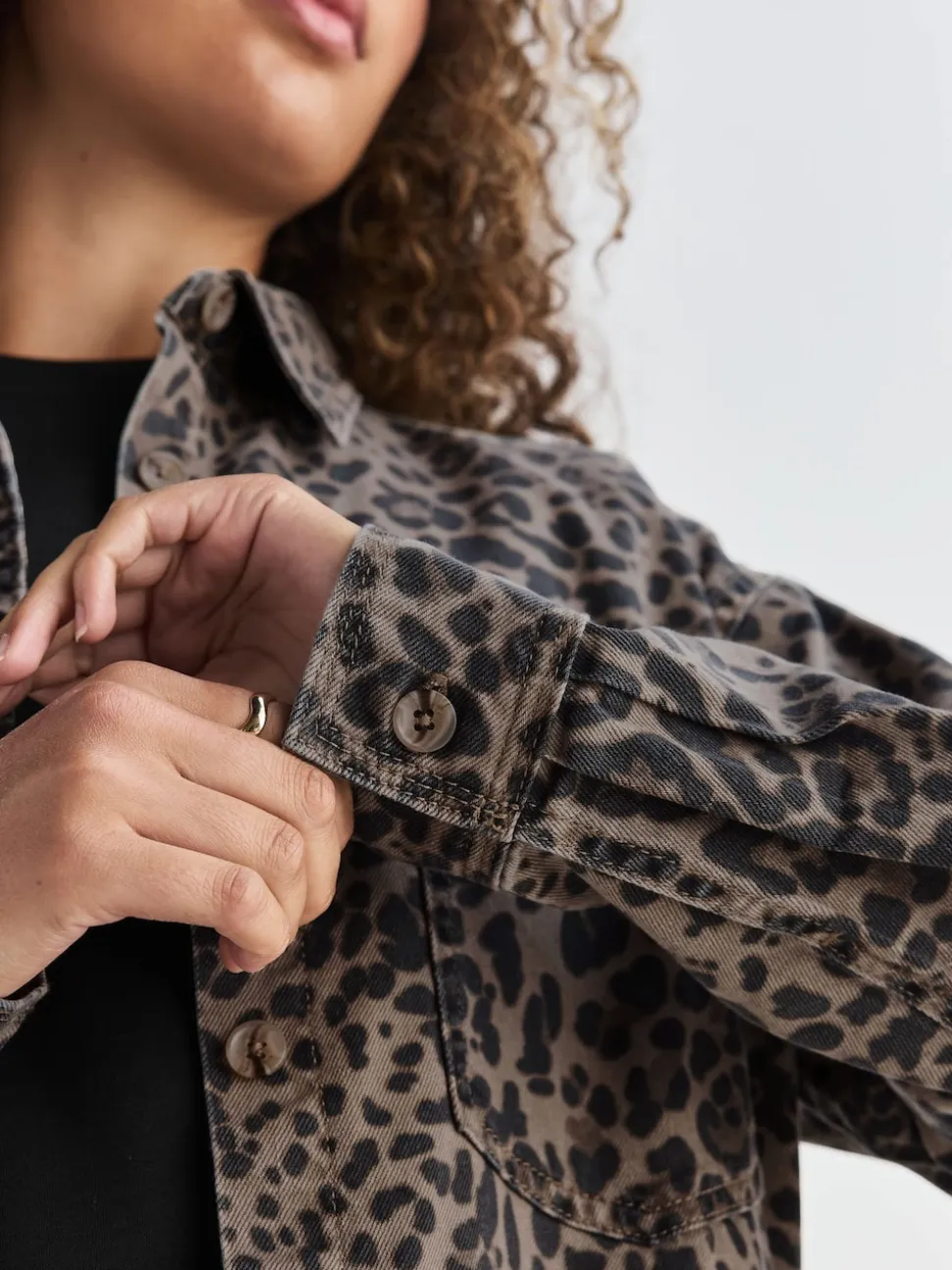 Imprimé Léopard - Chemises oversize en Denim