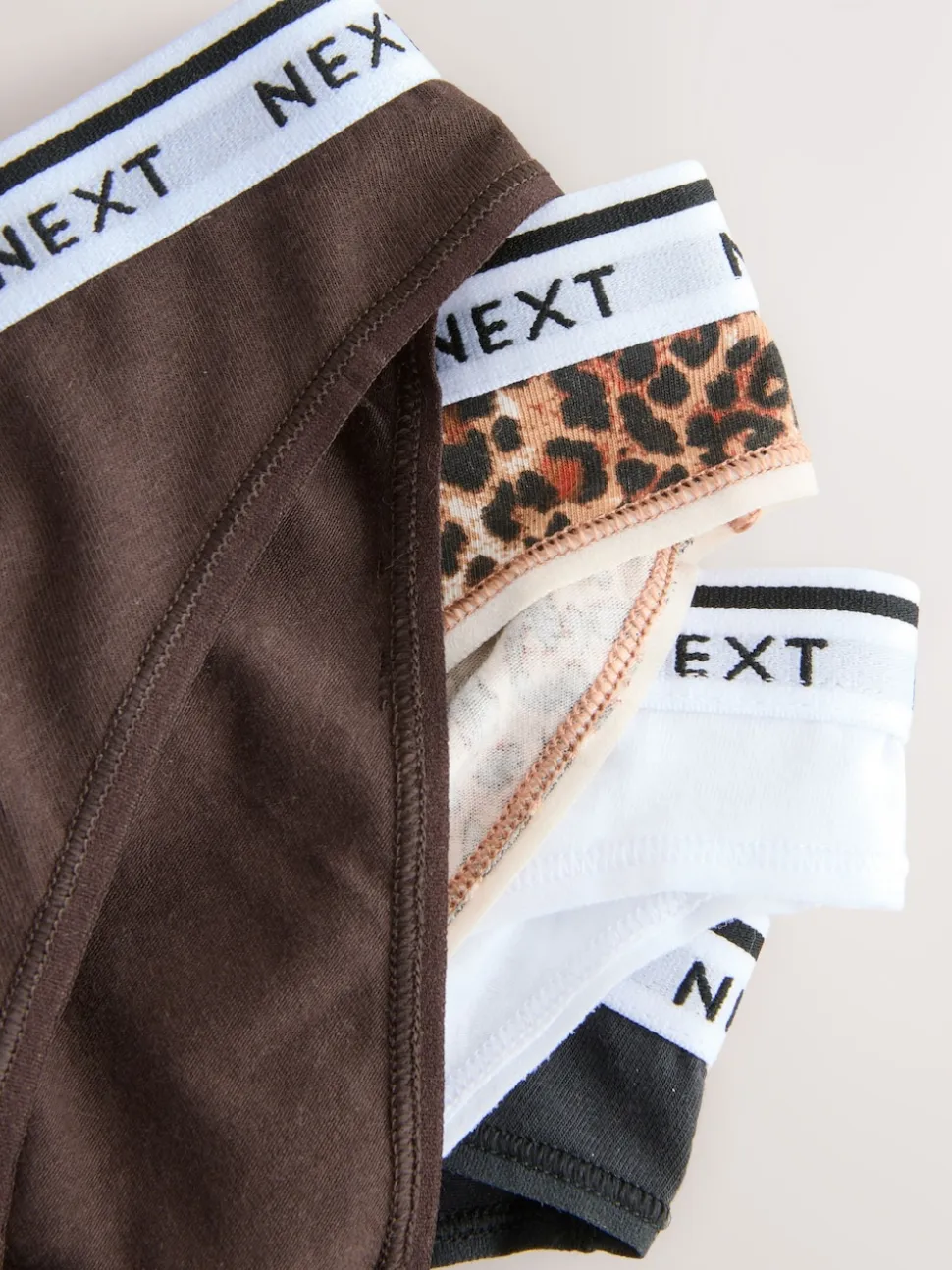 Imprimé Léopard - Lot de 4 culottes à logo en coton