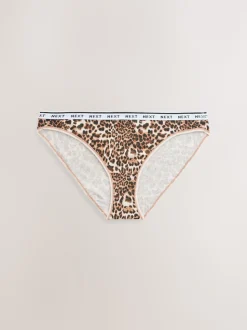 Imprimé Léopard - Lot de 4 culottes à logo en coton