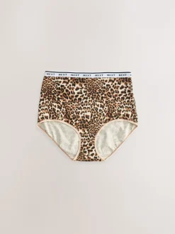Imprimé Léopard - Lot de 4 culottes à logo en coton